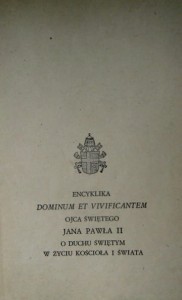 Encyklika Dominum et Vivificantem Ojca Świętego Jana Pawła II