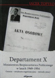 Jacek Topyło, Departament X MBP w latach 1949- 1954