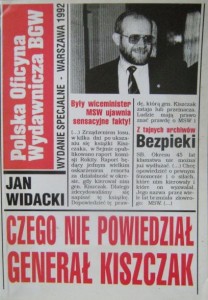 Jan Widacki, Czego nie powiedział generał Kiszczak