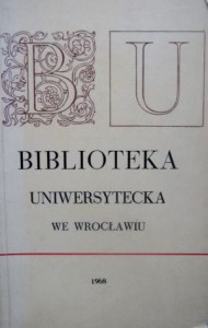 opr. Bronisław Kocowski, Biblioteka Uniwersytecka we Wrocławiu