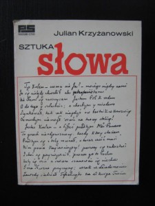 Julian Krzyżanowski, Sztuka słowa