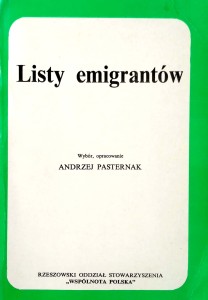 Andrzej Pasternak, Listy emigrantów