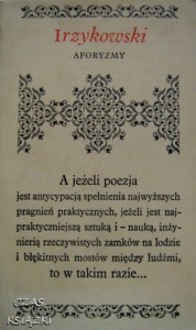 AFORYZMY, Karol Irzykowski