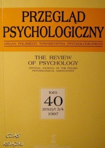 Przegląd psychologiczny tom 40, praca zbiorowa