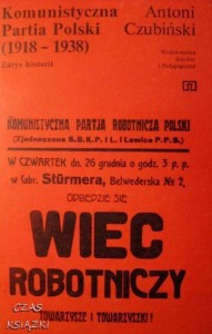 Antoni Czubiński, Komunistyczna Partia Polski (1918-1938) zarys historii