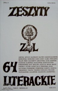 Zeszyty Literackie 64, jesień 1998