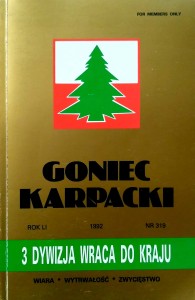 Goniec Karpacki 3 Dywizja wraca do kraju