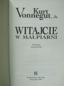 Kurt Vonnegut, Witajcie w małpiarni