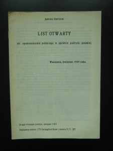Jędrzej Giertych, List otwarty do społeczeństwa polskiego w sprawie polityki polskiej