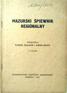 Małłek Kant, Mazurski śpiewnik regionalny