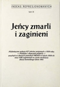 Jeńcy zmarli i zaginieni Indeks Represjonowanych