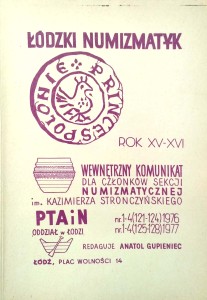 Łódzki numizmatyk Rok XV- XVI