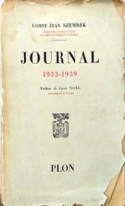 Comte Jean Szembek, Journal 1933- 1939