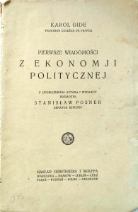 Karol Gide, Pierwsze wiadomości z ekonomji politycznej