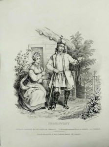 Litografia czarno- biała Proszowiacy