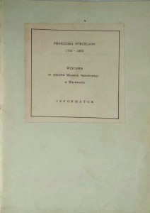 Francuska porcelana 1750-1850 Wystawa Informator