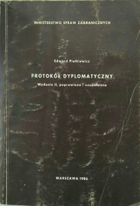 Edward Pietkiewicz, Protokół dyplomatyczny