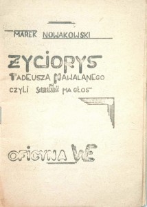 Marek Nowakowski, Życiorys Tadeusza Nawalnego