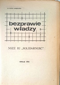 Bezprawie władzy NSZZ RI Solidarność