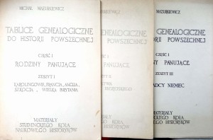 Michał Mazurkiewicz, Tablice genealogiczne do historii powszechnej
