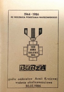 Godła oddziałów Armii Krajowej Wydanie okolicznościowe 30.07.1986