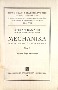 Stefan Banach, Mechanika tom 1