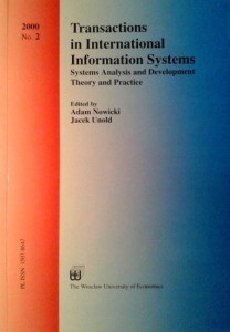 red.Adam Nowicki Jacek Unold, Transactions in International Information Systems No.2