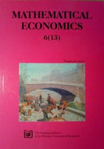 Mathematical Economics, 6 (13) 2010