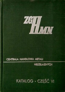 Centrala Handlowa Metali Nieżelaznych Katalog część VI
