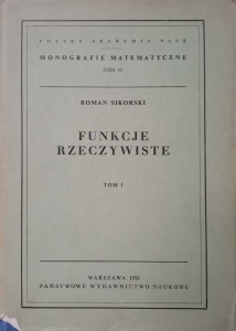 Roman Sikorski, Funkcje rzeczywiste tom 1