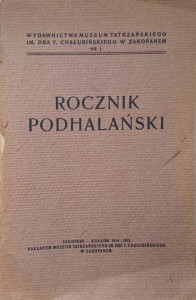 Rocznik Podhalański nr 1 1914- 1921