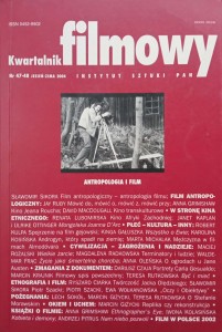 Kwartalnik Filmowy 47-48 2004 Antropologia i film