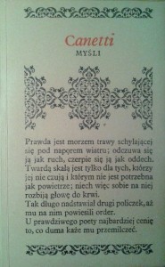 Canetti, Myśli