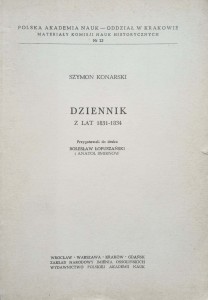 Szymon Konarski, Dziennik z lat 1831-1834