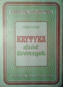 Józef Pieter, Krytyka dzieł twórczych