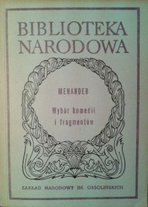 Menader, Wybór komedii i fragmentów