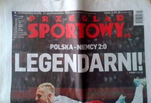 Przegląd Sportowy, Polska- Niemcy 2- 0  październik 2014