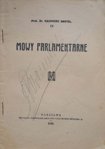 Kazimierz Bartel, Mowy parlamentarne