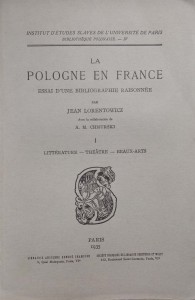 Jean Lorentowicz, La Pologne en France
