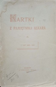Kartki z pamiętnika Alkara Z lat 1858-1865