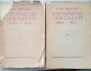 Leon Biliński, Wspomnienia i dokumenty 1846-1922