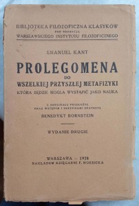 Emanuel Kant, Prolegomena do wszelkiej przyszłej metafizyki