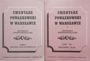 Cmentarz Powązkowski w Warszawie Materiały inwentaryzacyjne 2-3