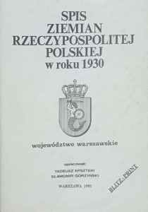 Spis ziemian Rzeczypospolitej Polskiej w roku 1930 województwo warszawskie