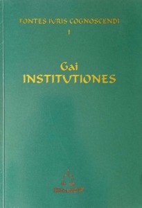 Gai Institutiones Instytucje Gaiusa