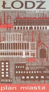 Łódź Plan miasta 1987