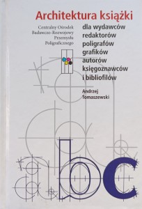 Andrzej Tomaszewski, Architektura książki