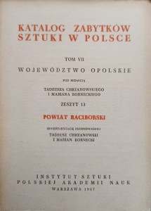 Katalog Zabytków Sztuki Powiat raciborski Województwo opolskie