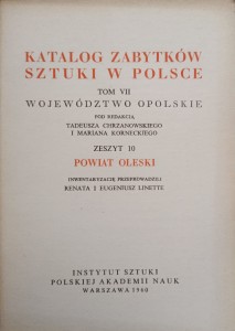 Katalog Zabytków Sztuki Powiat oleski Województwo opolskie