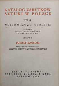 Katalog Zabytków Sztuki Powiat kozielski Województwo opolskie